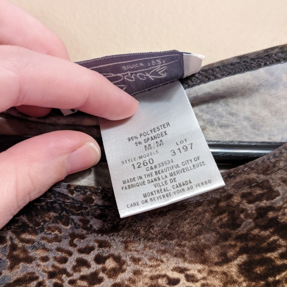 Vintage Animal Print Top - Picture 3 of 9